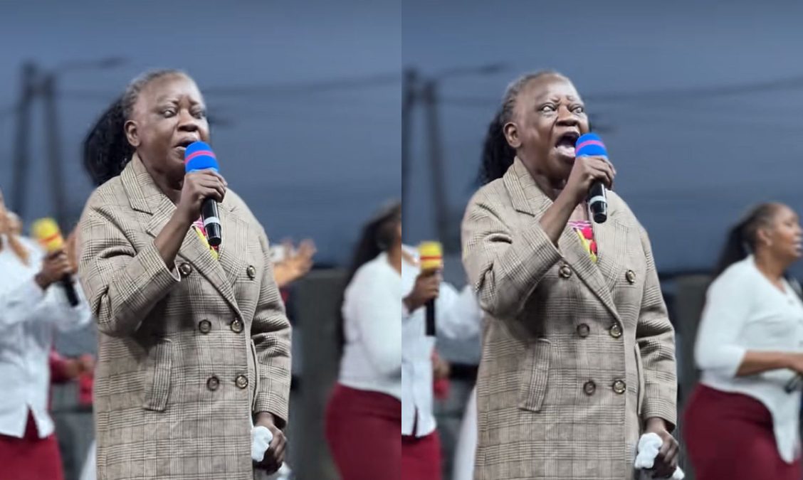Mary Ominde performing during a gospel concert at the Utawala Deliverance church. PHOTOS/Screengrabs by K24 Digital of TikTok video by @utawaladeliverancechurch.