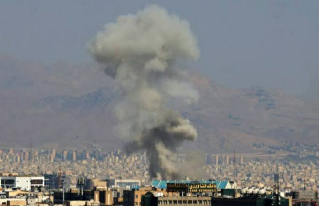 Smoke billows from a building in Iran following the launch of missiles in the ongoing war. PHOTO/Screengrab by K24 Digital of Facebook video by https://www.facebook.com/adormedia211