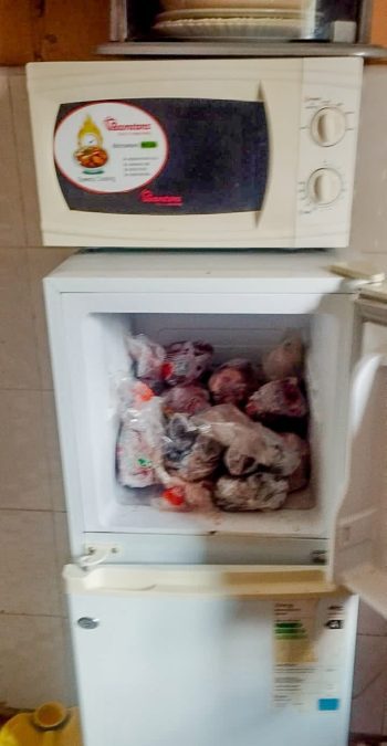 Meat inside a fridge. PHOTO/@NPSOfficial_KE/X