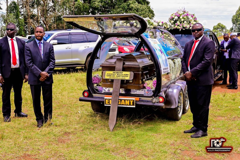 The casket bearing the remains of Archbishop Johanna Willy. PHOTO/https://www.facebook.com/KaranguMurayaMc