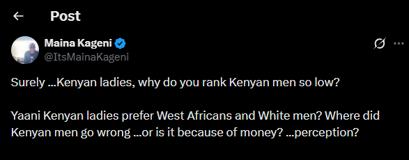 A post shared by Maina Kageni. PHOTO/Screengrab by k24 Digital