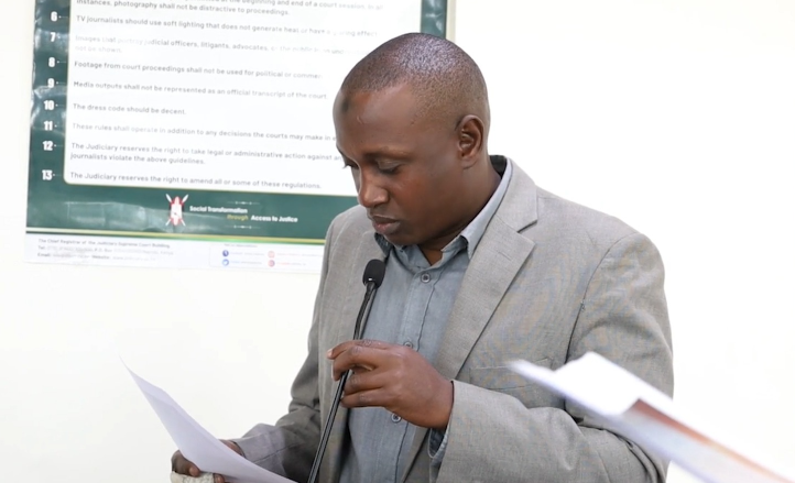 Police Constable Halili Waweru Mswadiki appears before Milimani Anti-Corruption Principal Magistrate Charles Ondieki on Tuesday, February 2, 2026. PHOTO/Zipporah Ngwatu