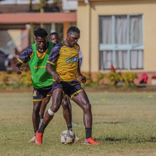 Kenya Police FC players in training session ahead of Bidco  United fixture. PHOTOhttps://www.facebook.com/kenyapolicefc