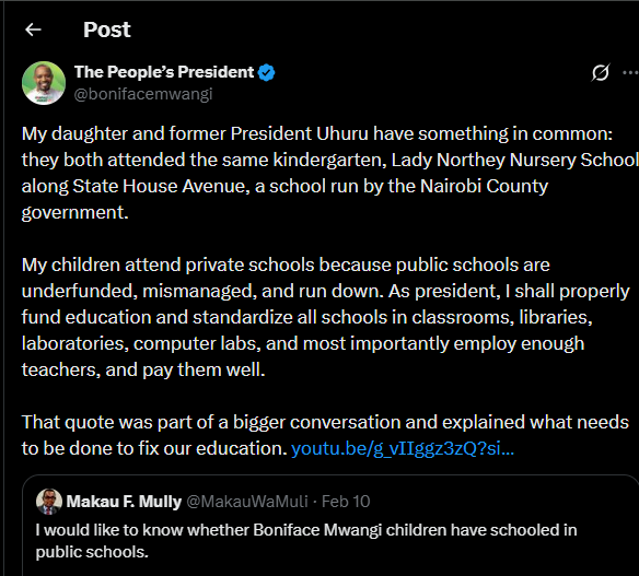 A post shared by Boniface Mwangi on his X. PHOTO/Screengrab by k24 Digital