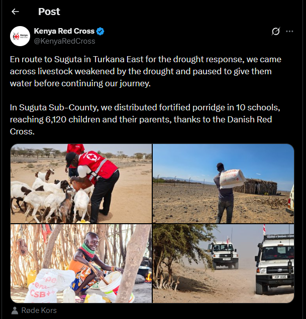 A post shared by the Kenya Red Cross. PHOTO/@KenyaRedCross/X
