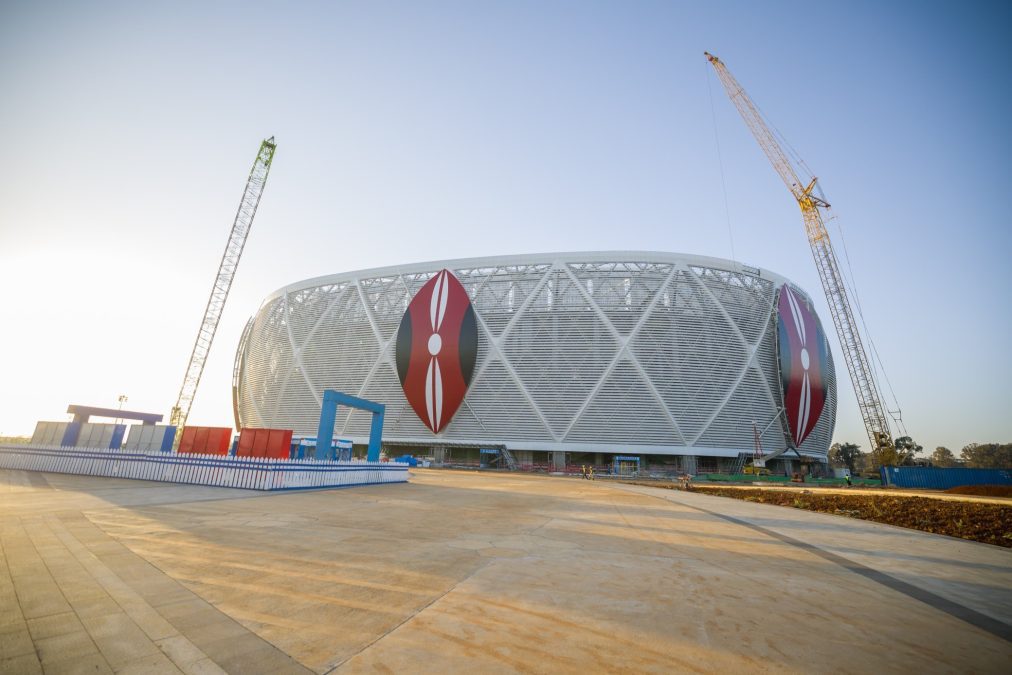 Ongoing construction of Talanta stadium in Nairobi. 