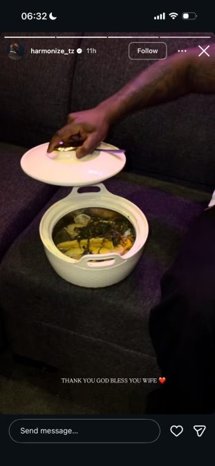 Harmonize shows off prepared for him by his lover. PHOTO/Screengrab by K24 Digital