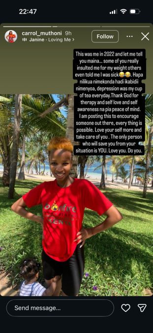 A post shared by Carrol Sonnie. PHOTO/Screengrab by K24 Digital