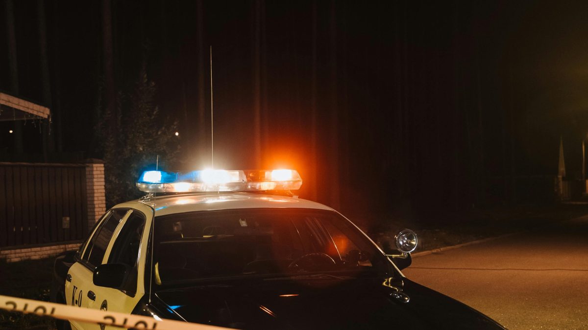 A police car at the crime scene. Photo/Pexels