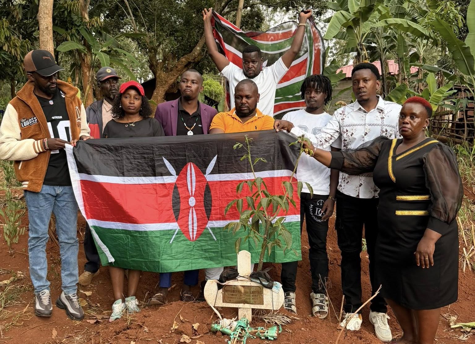 TikTokers visit Boniface Kariuki’s grave months after his fatal shooting while hawking masks