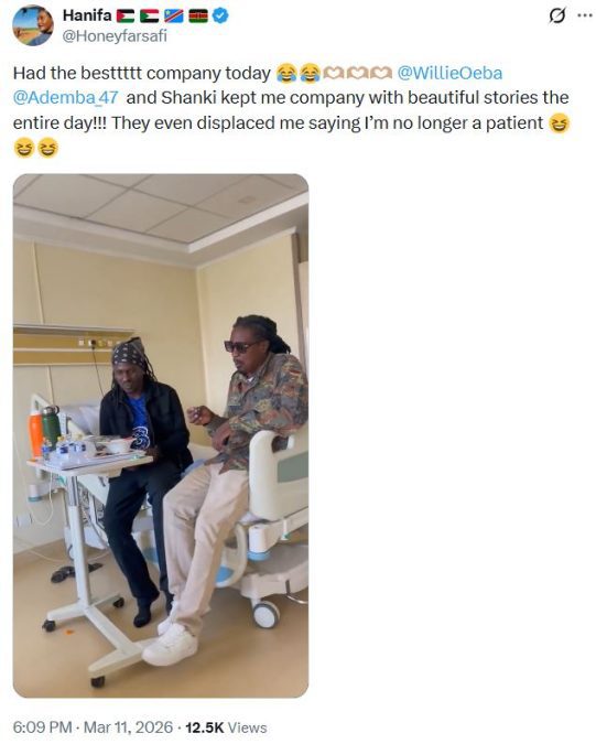 Hanifa Adan’s statement after Willie Oeba and Allans Ademba and visited her in hospital. PHOTO/A screengrab by K24 Digital from
@Honeyfarsafi