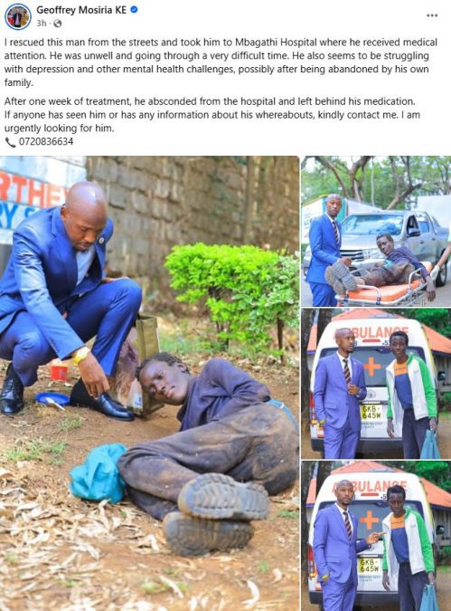 Geoffrey Mosiria’s statement. PHOTO/ https://www.facebook.com/kiongozi.mosiriake
