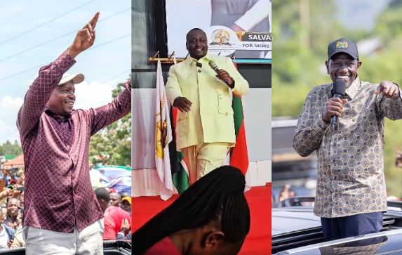 A collage image by K24 Digital showing DP Kithure Kindiki, Pastor Victor Kanyari and President Wiliam RutoPHOTO/ https://www.facebook.com/KithureKindiki, https://www.facebook.com/prophetkanyari and https://www.facebook.com/williamsamoei