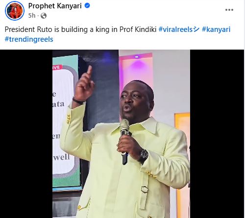 Prophet Victor Kanyari’s statement. PHOTO/ A screengrab image by K24 Digital from https://www.facebook.com/prophetkanyari