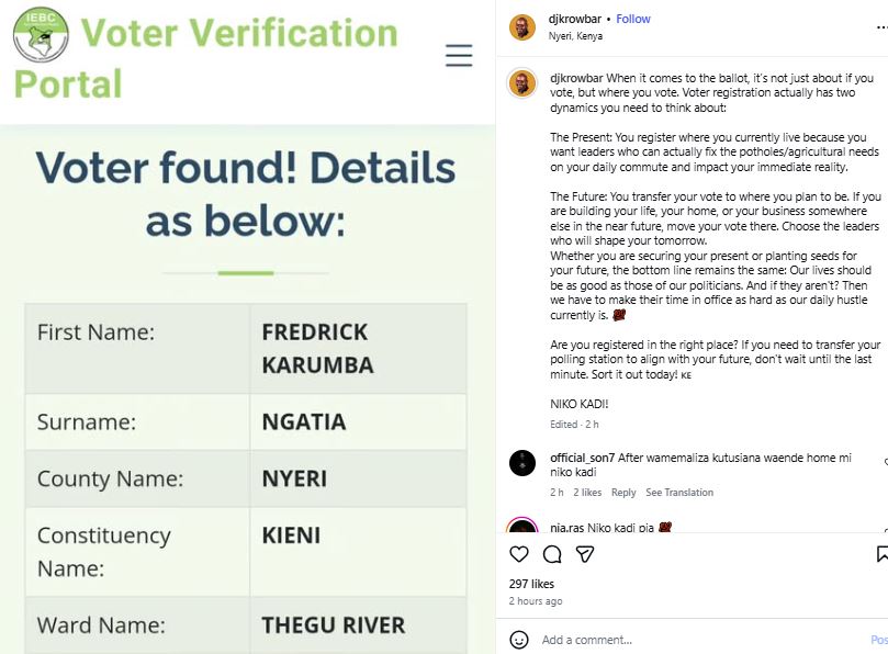 DJ Krowbar’s post on Instagram. PHOTO/A screengrab image by K24 Digital from https://www.instagram.com/djkrowbar/