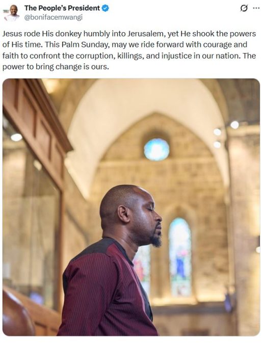 Boniface Mwangi’s statement. PHOTO/ 
@bonifacemwangi