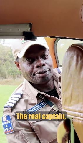A screengrab image showing pilot George Were. PHOTO/ @bonifacemwangi