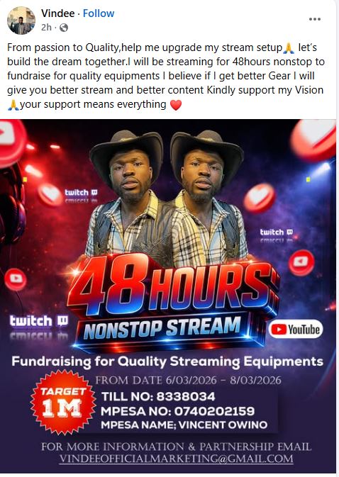 Prankster Vindee’s statement. PHOTO  https://www.facebook.com/profile.php?id=100063672132006
