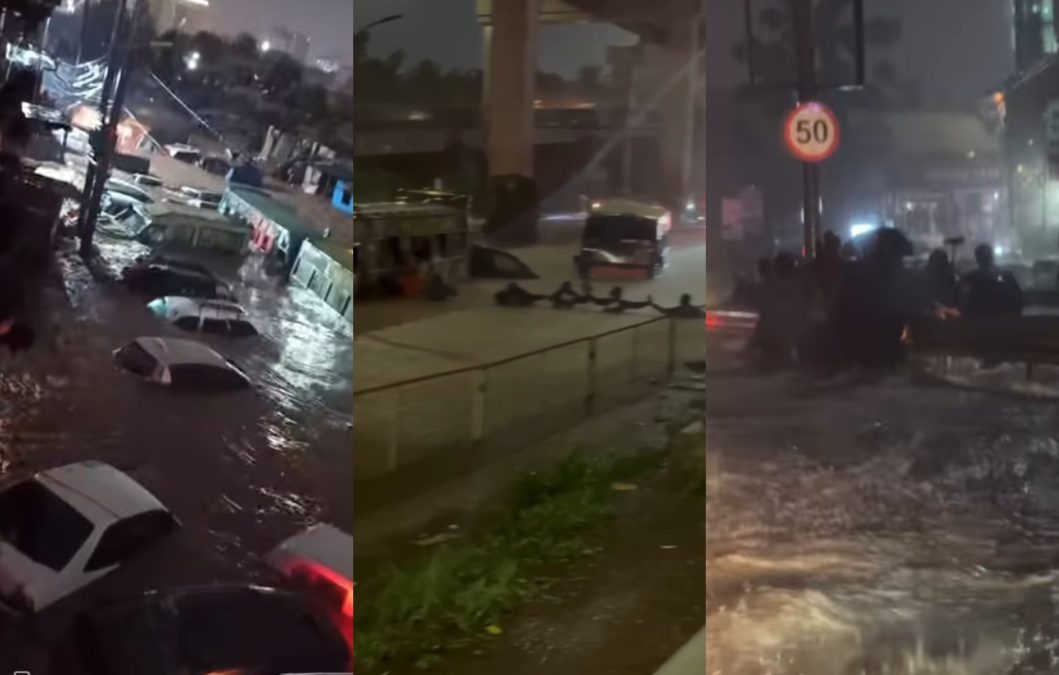 Flooded Nairobi roads. PHOTO/screengrab by K24 Digital from Video posted by @collumbia/@mcjimmiekajim/Instagram