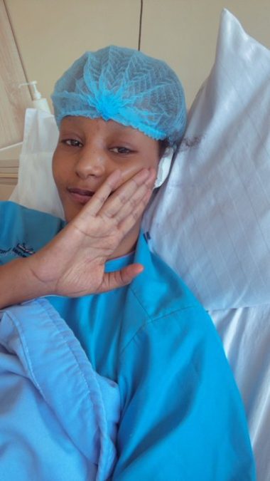 A photo shared by Hanifa Adan on Tuesday, March 10, 2026 after successful surgery. PHOTO/ @Honeyfarsafi