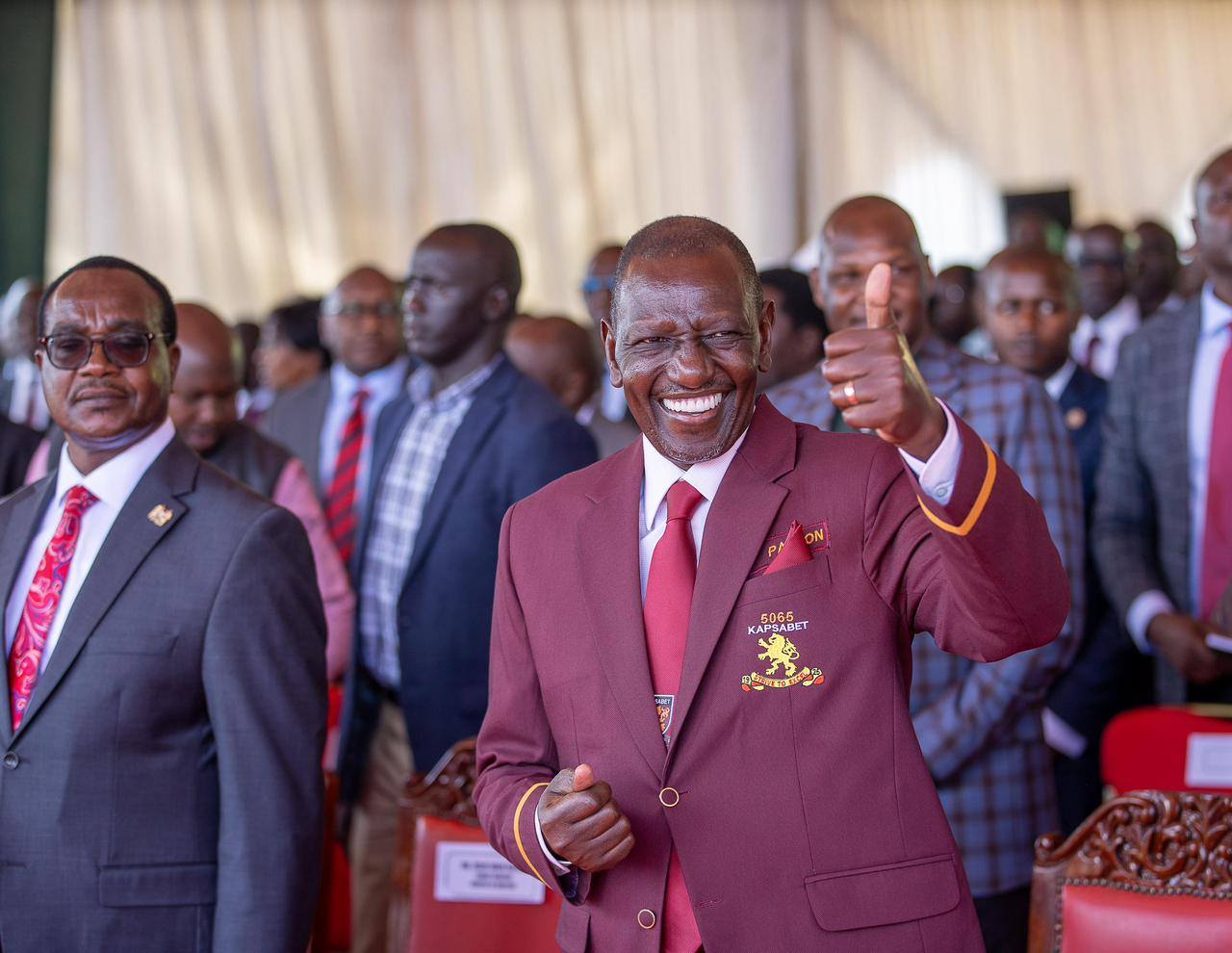 Ruto, top govt officials wear school uniforms at Kapsabet Boys event