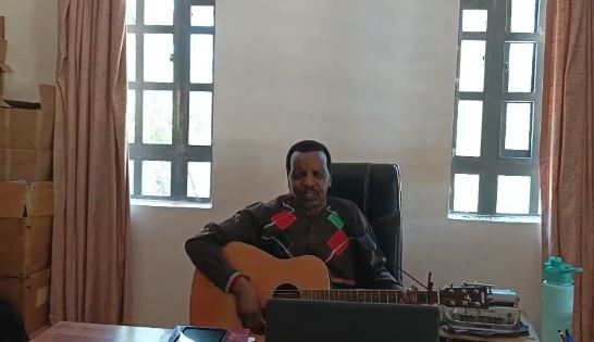 Reuben Kigame singing. PHOTO? A screengrab image by K24 Digital from @ReubenKigame