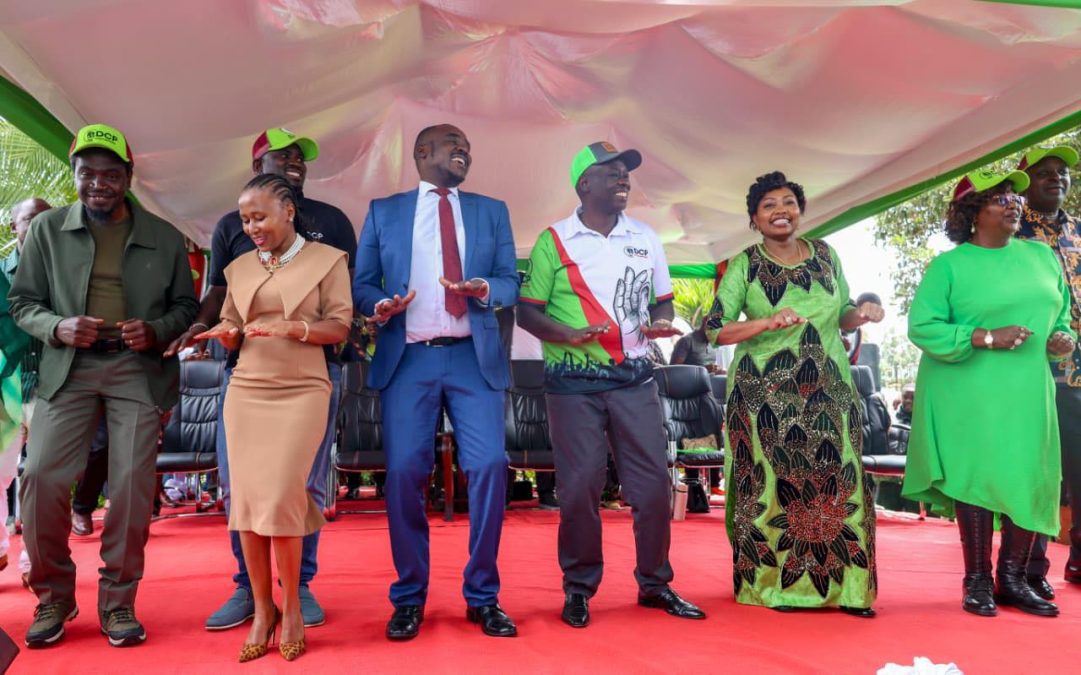 Rigathi Gachagua with other DCP politicians at the party's headquarters on Thursday, March 19, 2026. PHOTO/https://www.facebook.com/DPGachagua