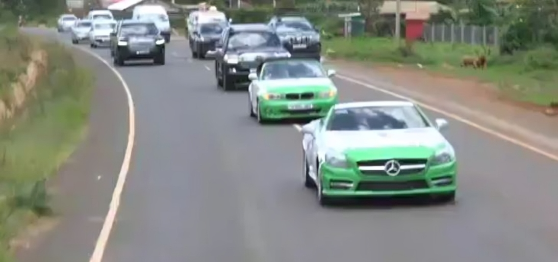 Rigathi Gachagua’s convoy in Nyeri on Thursday, March 26, 2026. PHOTO/A screengrab image by K24 Digital from https://www.facebook.com/DPGachagua