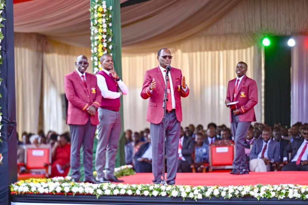 Alumni of Kapsabet Boys in uniform during the school’s centenary celebration. PHOTO/ https://www.facebook.com/OnesimusKipchumbaMurkomen