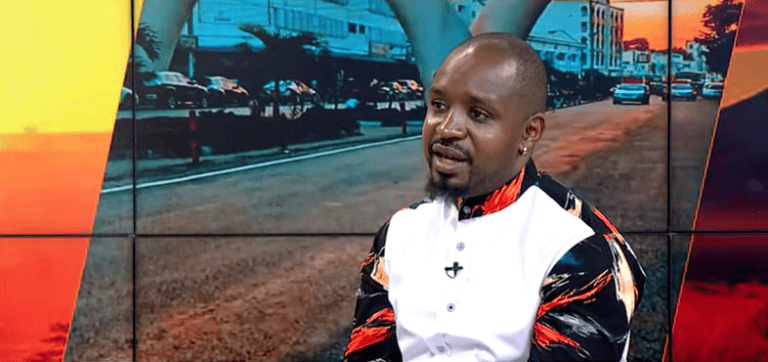 Boniface Mwangi during an interview with K24 TV.