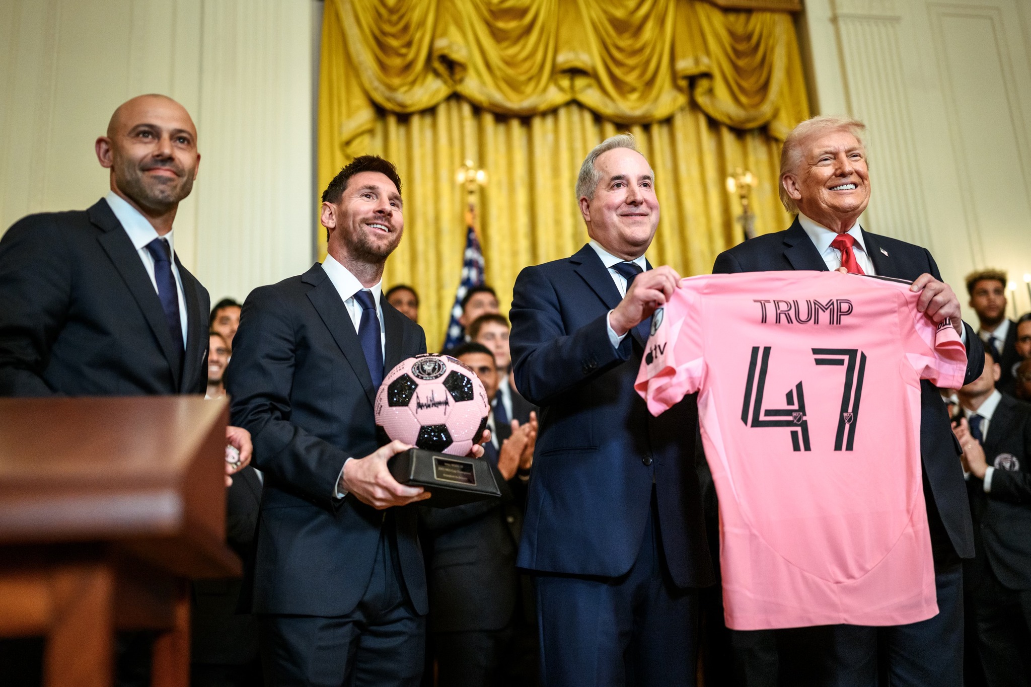 Lionel Messi and Inter Miami feted by President Donald Trump at the White House for MLS Cup title