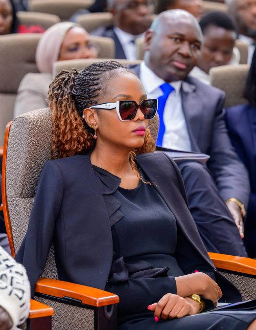 Naiyanoi Ntutu Ng’eno during the requiem mass of her husband, Johana Ng'eno. PHOTO/https://www.facebook.com/aaron.cheruiyot.471013