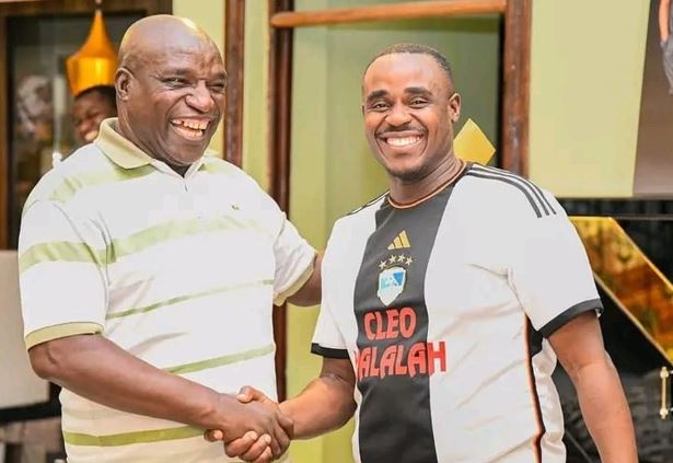 Cleophas Malala with his dad at a past event. PHOTO/ https://www.facebook.com/cleophasmalalah