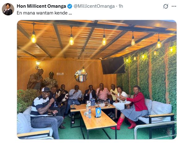 Millicent Omanga’s statement. PHOTO/ @MillicentOmanga