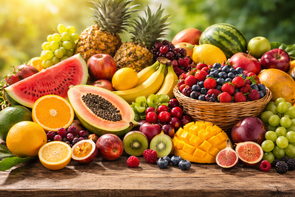 Assorted fresh fruits including watermelon, pineapple, berries and citrus arranged on a table. PHOTO/ChatGPT/David Nthua