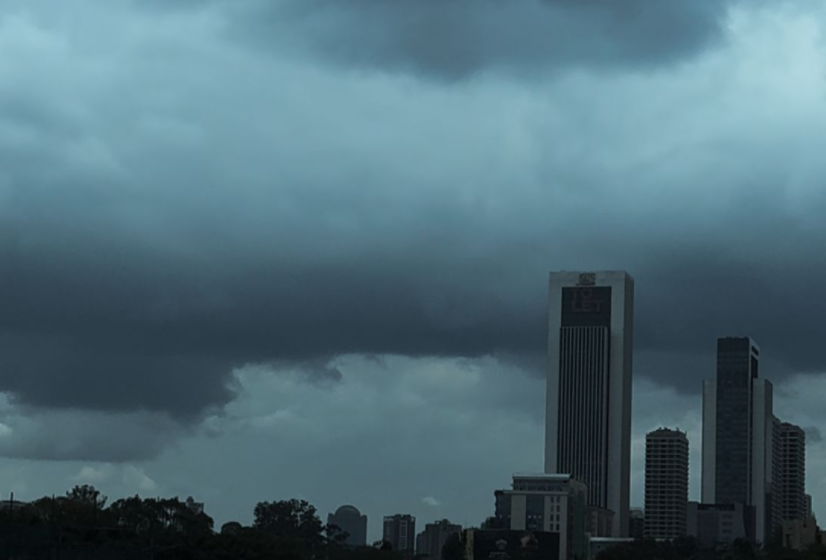 Heavy dark clouds over part of westlands. PHOTO/Ascah Mwango