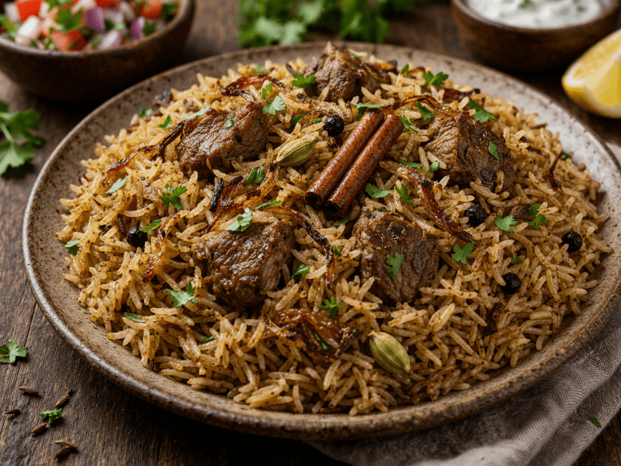 A plate full of delicious pilau rice. PHOTO/Photo generated by AI