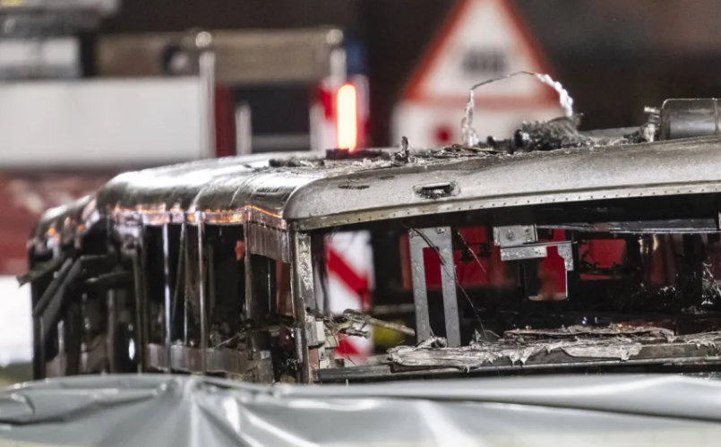 6 die in Swiss bus fire after man thought to have set himself alight