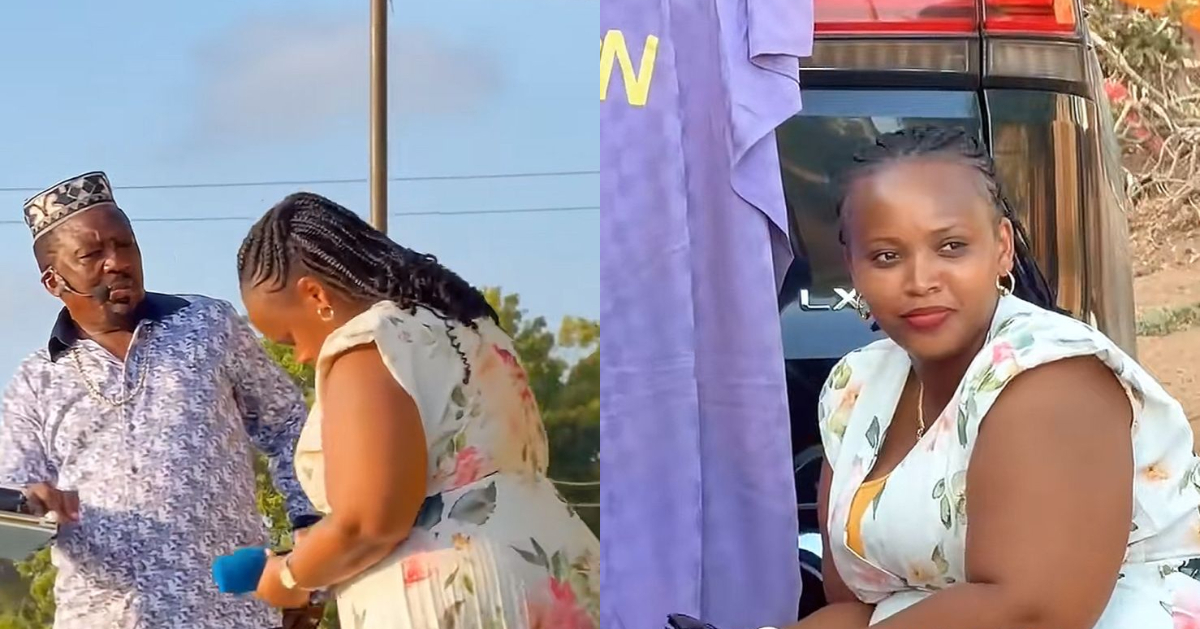 Crowds cheer as Pastor Ng'ang'a introduces beautiful wife Pastor Murugi during Kilifi rally