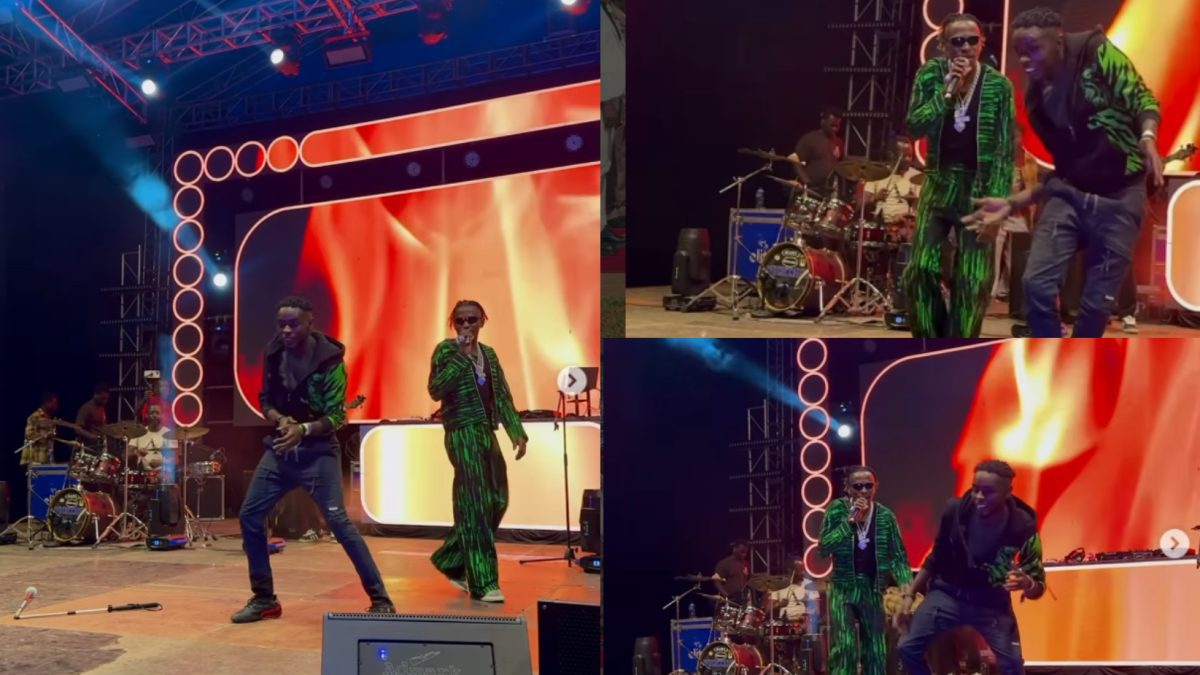 Julio Supercharge dancing while Iyanii performs on stage. PHOTO/ @officialiyanii/Instagram