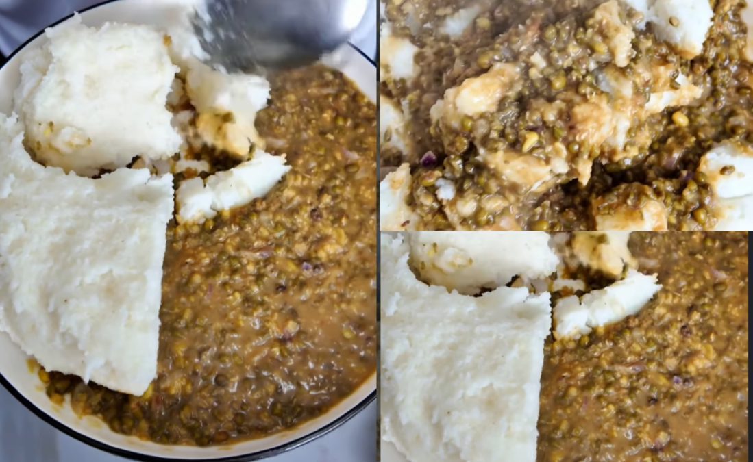 A collage of Ugali beans and the ugali ndengu combination. PHOTO/ @commentater254/Instagram