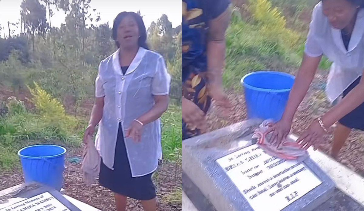 Brian Chira’s grandma cleans his grave in emotional tribute 2 years after his passing