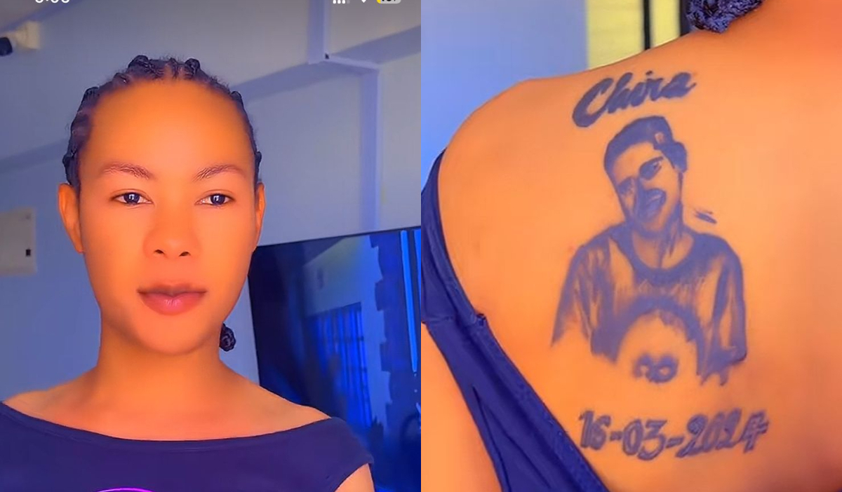 Jude Magambo flaunts Brian Chira tattoo in tribute 2 years after his passing