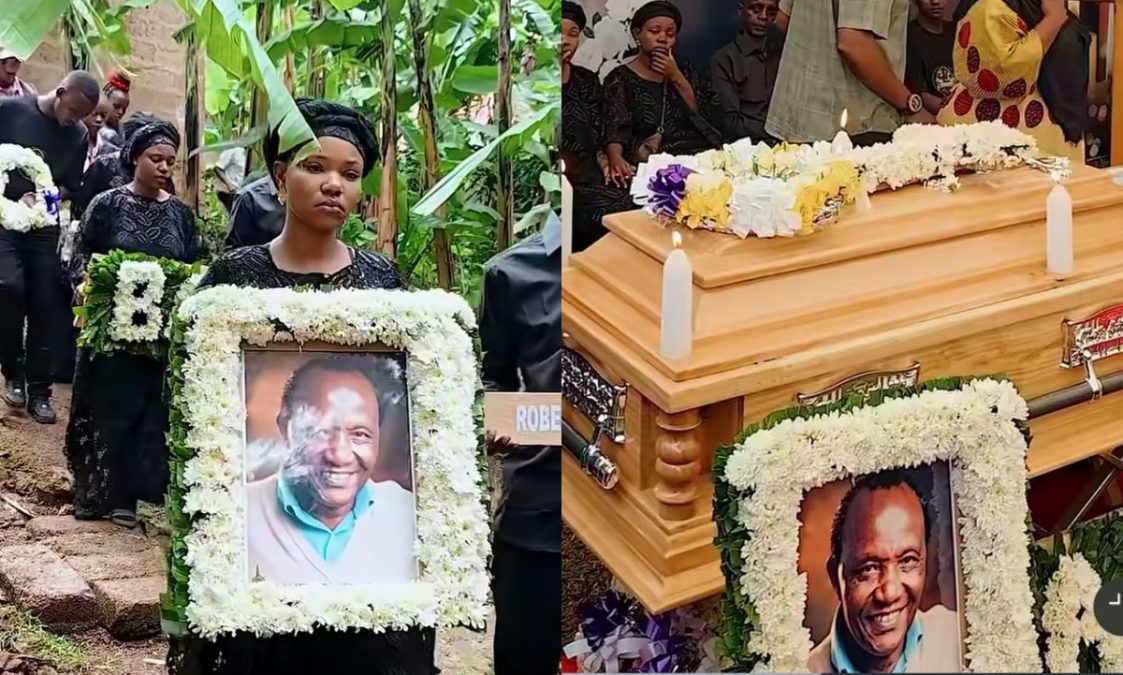 Tanzanian rapper Rosa Ree during her father's burial. PHOTOS/Screengrabs by K24 Digital of Instagram video by @rosa_ree.
