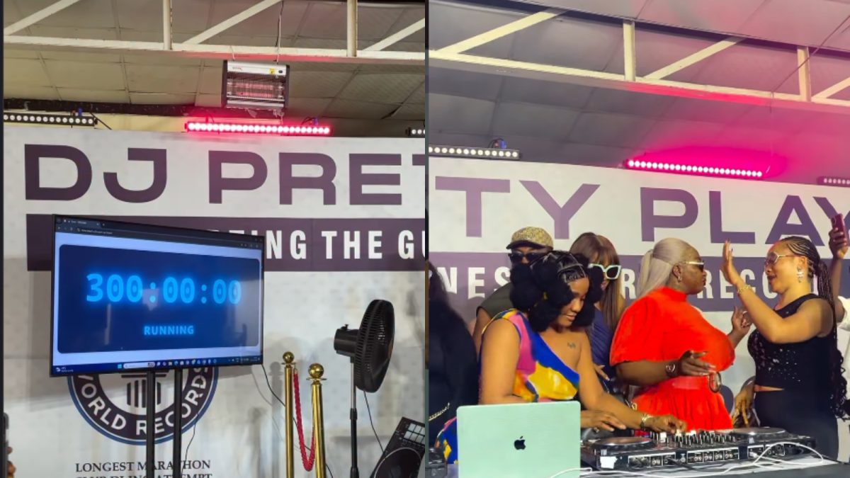 Fans celebrating DJ Pretty Play during her bid. PHOTO/@djprettyplay/Instagram