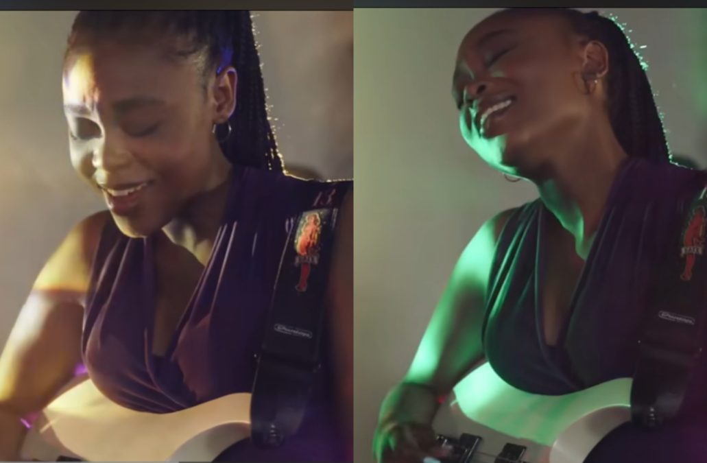 Screengrab by K24 Digital of a lady playing guitar. PHOTO/https://www.youtube.com/watch?v=YD-KRh5uzGo
