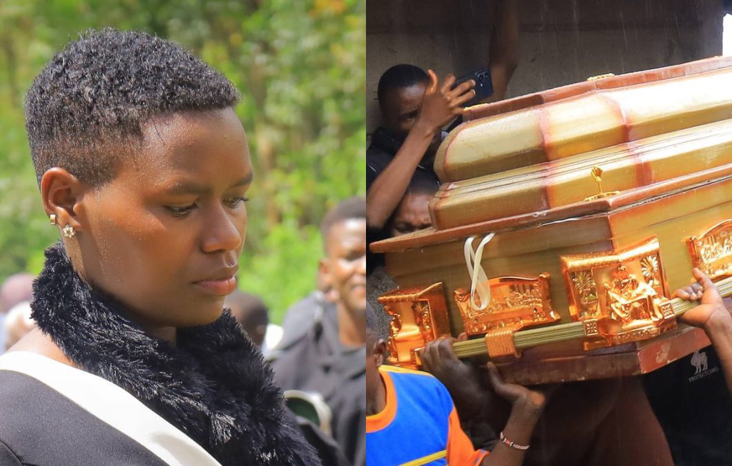 Van Quiz's widow, Felisters, during his burial. PHOTOS/https://www.facebook.com/william.omache.1