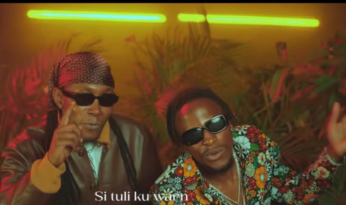 Iyanii and Bensoul singing their hit song. PHOTO/screengrab by K24 Digital from video posted by @Iyanii/YouTube