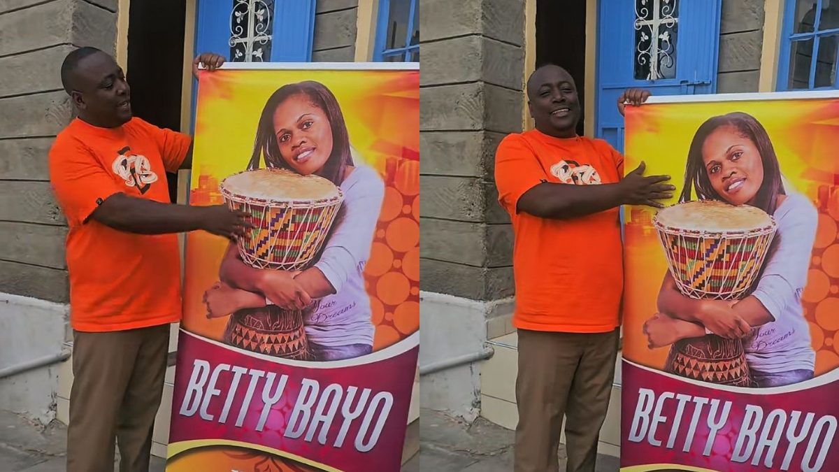 Kanyari makes emotional prayer for Betty Bayo after finding her Skiza Tunes poster in his store