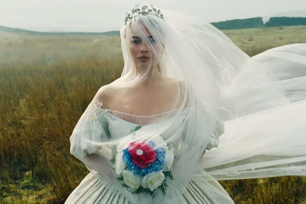 Catherine played by Margot Robbie) in one of the the scene of Whuthering Heights (When she marries Linton). PHOTO/Screengrab by K24 Digital